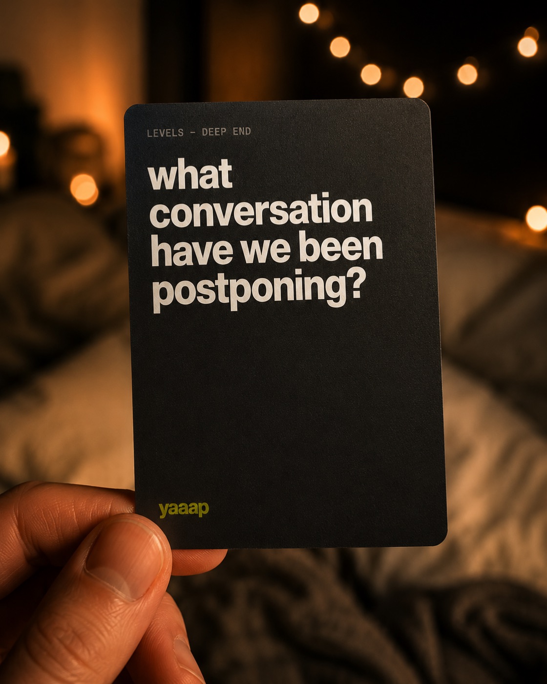 a question card